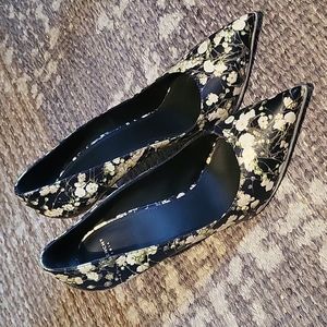 Givenchy Size 9 Floral-print Leather Heels